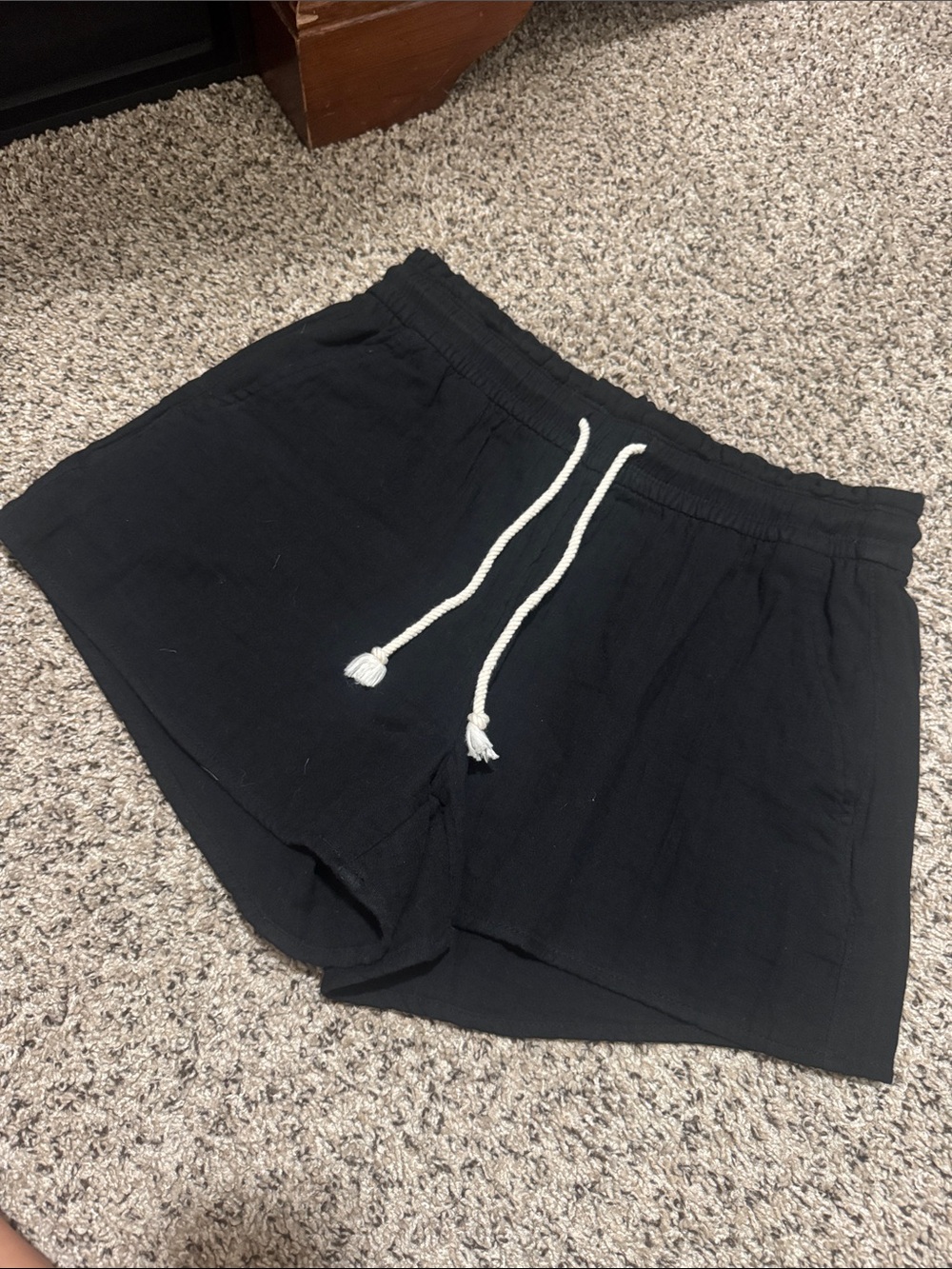 Old Navy Black Linen Shorts